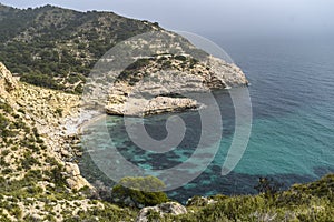 Spain`s rocky coast on the Mediterranean photo