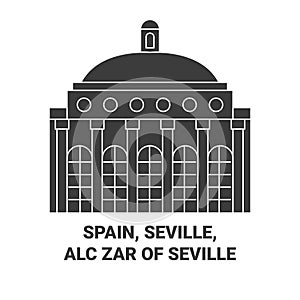 Spain, Seville, Alczar Of Seville travel landmark vector illustration photo