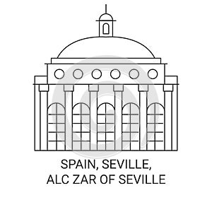 Spain, Seville, Alczar Of Seville travel landmark vector illustration photo
