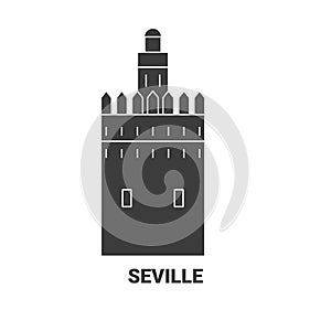 Spain, Seville travel landmark vector illustration photo
