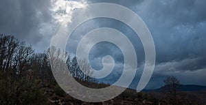 .Sky with storm clouds