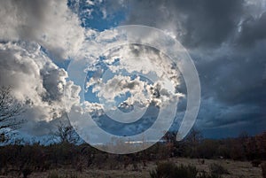 .Sky with storm clouds