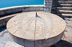 Ancient sundial in Tarragona, Spain