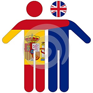 Spain - UK : friendship concept