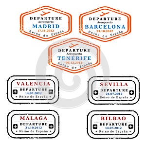 Spain visa stamps