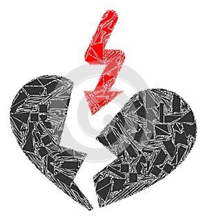 Spall Mosaic Breakup Heart Icon