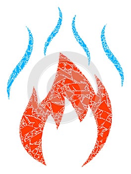 Spall Mosaic Fire with Smoke Icon
