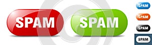 spam button. key. sign. push button set