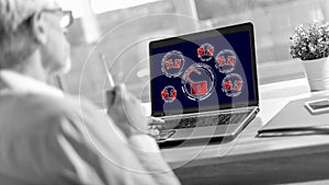 Spam concept on a laptop screen