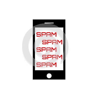 Spam Concept with Telephone