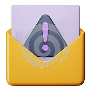 Spam email 3d rendering isometric icon.