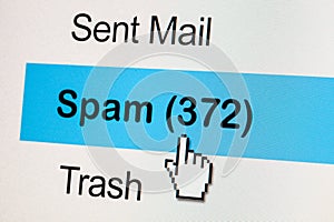 Spam email concept