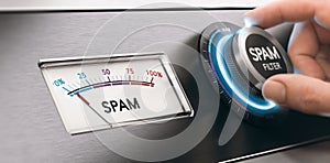 Spam Email Filter, Filtering Mail Concept