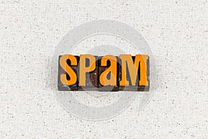 Spam internet phishing email virus malware message