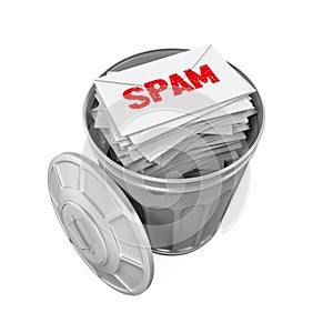 Spam Mails and Laptop Isolated