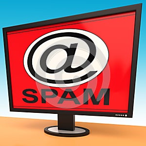 Spam Message Shows Unwanted And Malicious Spamming photo