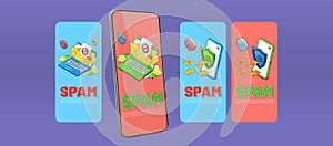 Spam protection banners for mobile phone