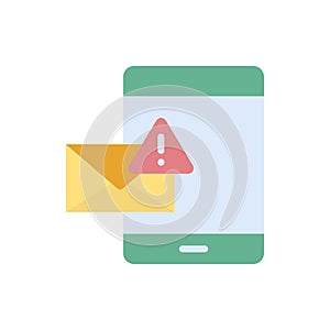 Spam smartphone message icon. Simple color vector elements of hacks icons for ui and ux, website or mobile application