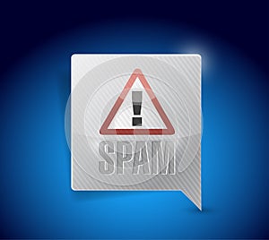 Spam speech bubble sign illustration design