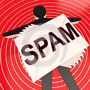 Spam Target Shows Unwanted And Spamming