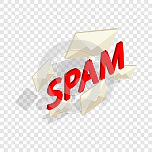 Spam word isometric icon