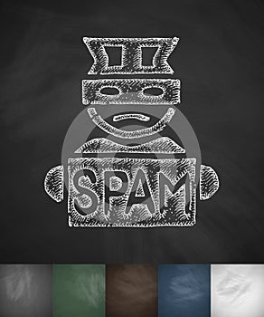 Spammer icon. Hand drawn vector illustration