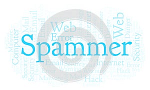 Spammer word cloud. photo
