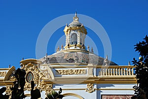 Top of the Lope de Vega theatre, Seville, Spain. photo