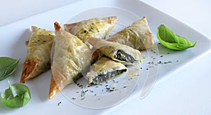 Spanakopita, greek cuisine.