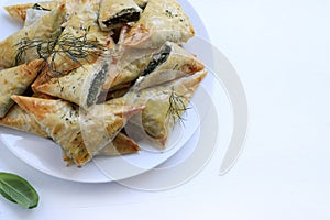 Spanakopita, greek cuisine.