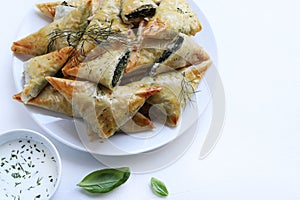 Spanakopita, greek cuisine.