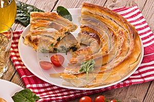 Spanakopita, greek spinach pie.