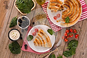 Spanakopita, greek spinach pie.