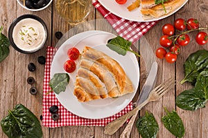 Spanakopita, greek spinach pie.