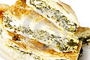 Spanakopita, greek spinach slice