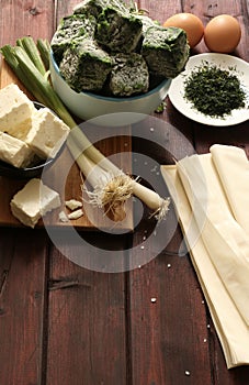 Spanakopita, traditional greek cuisine.