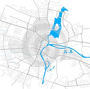 Spandau, Berlin, Deutschland high detail vector map