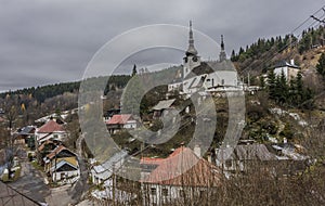 Spania Dolina village in dark cold autumn day