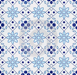 Spanich Moroccan style vintage ceramic tile