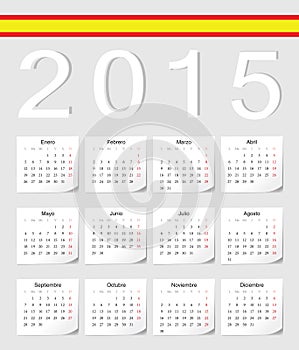 Spanish 2015 calendar