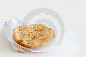 Spanish aniseed pastries Tortas de Aceite, on white background photo