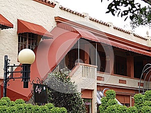 Spanish building in quaint village.