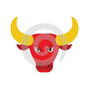 spanish bull head. Vector illustration decorative design