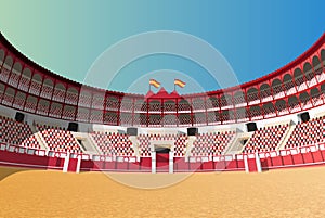 Spanish bullfight arena