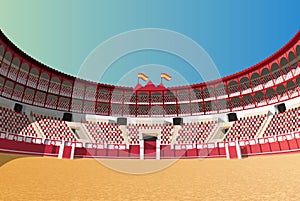 Spanish bullfight arena photo