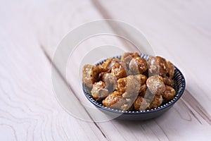 Spanish candied macadamia nuts photo