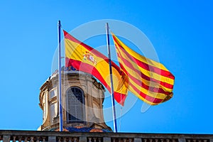 Spanish and Catalan flag