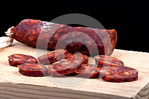 Spanish chorizo sausage photo