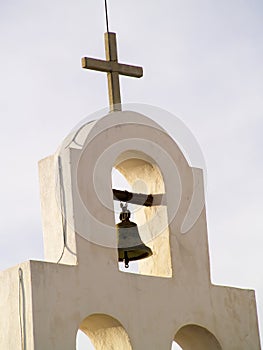Spanish church bell tower