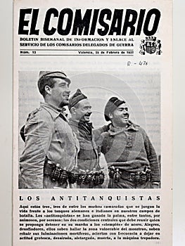 Spanish civil war. Magazine The commissar No. 13 antitank. photo